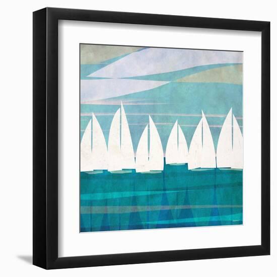 Afternoon Regatta I-Dan Meneely-Framed Art Print