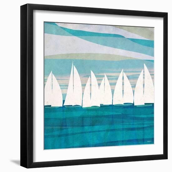 Afternoon Regatta II-Dan Meneely-Framed Premium Giclee Print