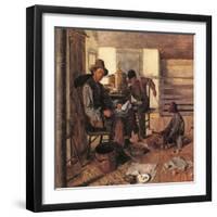 Afternoon Rest (Oil on Board)-Louis Charles Moeller-Framed Giclee Print