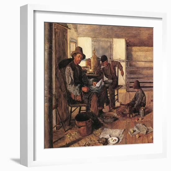 Afternoon Rest (Oil on Board)-Louis Charles Moeller-Framed Giclee Print