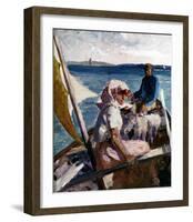 Afternoon Sea Breeze-Albert Edelfelt-Framed Art Print