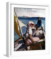 Afternoon Sea Breeze-Albert Edelfelt-Framed Art Print