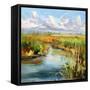 Afternoon Skies-Carol Hallock-Framed Stretched Canvas