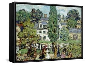 Afternoon Stroll, Summer-Maurice Brazil Prendergast-Framed Stretched Canvas