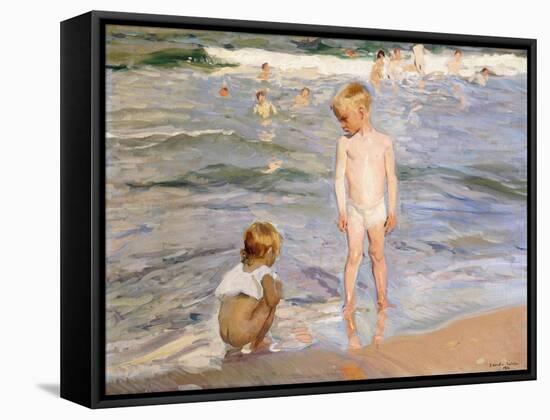 Afternoon Sun, Valencia Beach, 1910-Joaqu?n Sorolla y Bastida-Framed Stretched Canvas