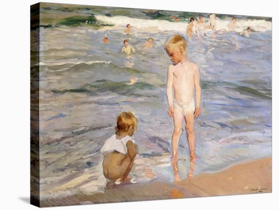 Afternoon Sun, Valencia Beach, 1910-Joaqu?n Sorolla y Bastida-Stretched Canvas