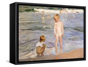 Afternoon Sun, Valencia Beach, 1910-Joaqu?n Sorolla y Bastida-Framed Stretched Canvas