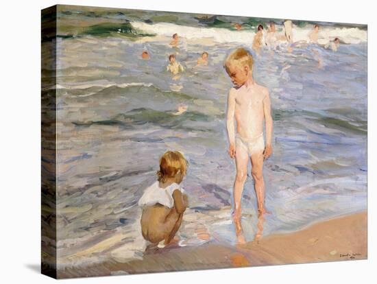 Afternoon Sun, Valencia Beach, 1910-Joaqu?n Sorolla y Bastida-Stretched Canvas