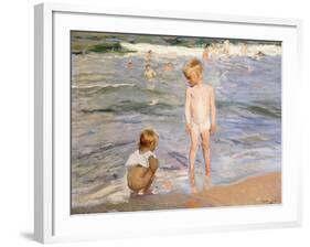 Afternoon Sun, Valencia Beach, 1910-Joaqu?n Sorolla y Bastida-Framed Giclee Print