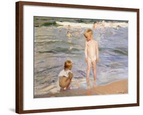 Afternoon Sun, Valencia Beach, 1910-Joaqu?n Sorolla y Bastida-Framed Giclee Print