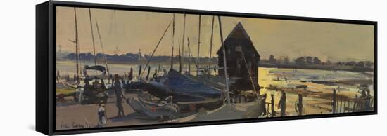 Afternoon Sunlight, Bosham: The Collie Sea Dog, 2011-Peter Brown-Framed Stretched Canvas