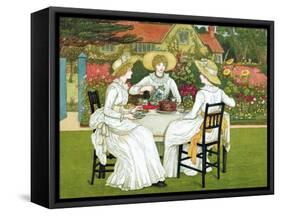 Afternoon Tea, 1886-Catherine Greenaway-Framed Stretched Canvas