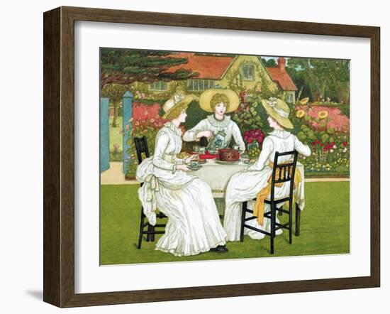 Afternoon Tea, 1886-Catherine Greenaway-Framed Giclee Print