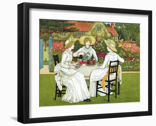 Afternoon Tea, 1886-Catherine Greenaway-Framed Giclee Print