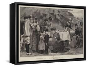 Afternoon Tea at a Lawn Tennis Club Tournament-Edward Frederick Brewtnall-Framed Stretched Canvas