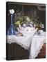 Afternoon Tea con Bottiglia Blu-Danka Weitzen-Stretched Canvas