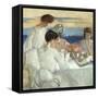 Afternoon Tea on the Terrace-Frederick Carl Frieseke-Framed Stretched Canvas