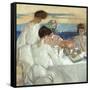 Afternoon Tea on the Terrace-Frederick Carl Frieseke-Framed Stretched Canvas