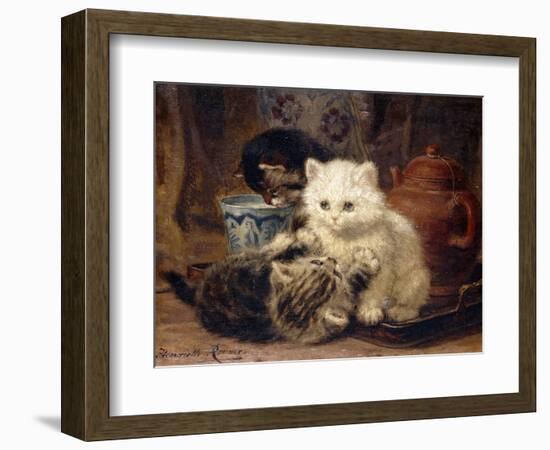 Afternoon Tea-Henriette Ronner-Knip-Framed Giclee Print