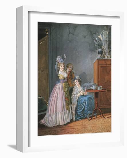 Afternoon Tea-Gabriel Jacques de Saint-Aubin-Framed Giclee Print