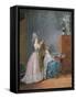 Afternoon Tea-Gabriel Jacques de Saint-Aubin-Framed Stretched Canvas