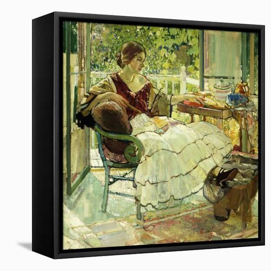 Afternoon Tea-Richard Edward Miller-Framed Stretched Canvas