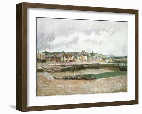 Afternoon, the Duquesne Basin at Dieppe, the Sea-Bed, 1902-Eugène Boudin-Framed Giclee Print