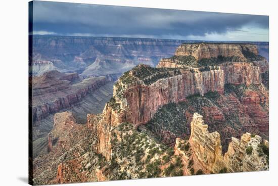 Afternoon Thunder Shower, from Cape Royal Point, North Rim-Richard Maschmeyer-Stretched Canvas