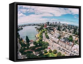 Afternoon View Over Lake Merritt, Oakland California-Vincent James-Framed Stretched Canvas