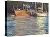 Afternoon Yacht Reflections-Jennifer Wright-Stretched Canvas