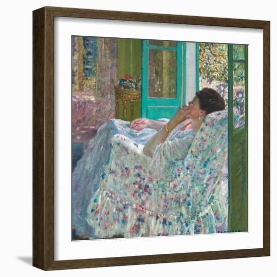 Afternoon - Yellow Room. Date/Period: 1910. Oil paintings. Oil on canvas.-Frederick Carl Frieseke-Framed Premium Giclee Print