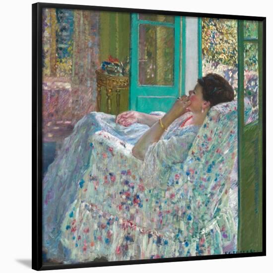 Afternoon - Yellow Room. Date/Period: 1910. Oil paintings. Oil on canvas.-Frederick Carl Frieseke-Framed Poster