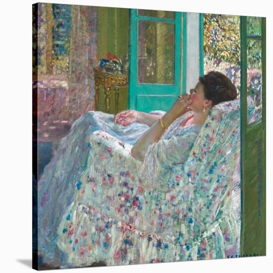 Afternoon - Yellow Room. Date/Period: 1910. Oil paintings. Oil on canvas.-Frederick Carl Frieseke-Stretched Canvas