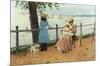 Afternoonthe Sea-William Merritt Chase-Mounted Art Print