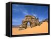 Afzgar Arch, Akakus, Sahara Desert, Fezzan, Libya, North Africa, Africa-Sergio Pitamitz-Framed Stretched Canvas