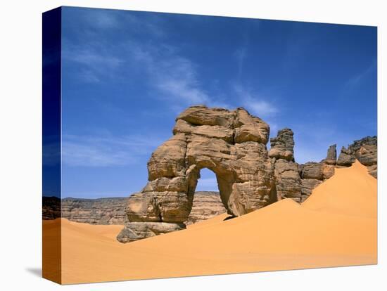 Afzgar Arch, Akakus, Sahara Desert, Fezzan, Libya, North Africa, Africa-Sergio Pitamitz-Stretched Canvas