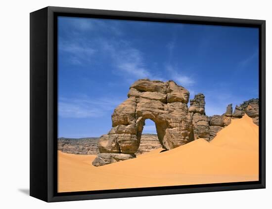Afzgar Arch, Akakus, Sahara Desert, Fezzan, Libya, North Africa, Africa-Sergio Pitamitz-Framed Stretched Canvas