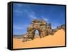 Afzgar Arch, Akakus, Sahara Desert, Fezzan, Libya, North Africa, Africa-Sergio Pitamitz-Framed Stretched Canvas