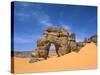 Afzgar Arch, Akakus, Sahara Desert, Fezzan, Libya, North Africa, Africa-Sergio Pitamitz-Stretched Canvas