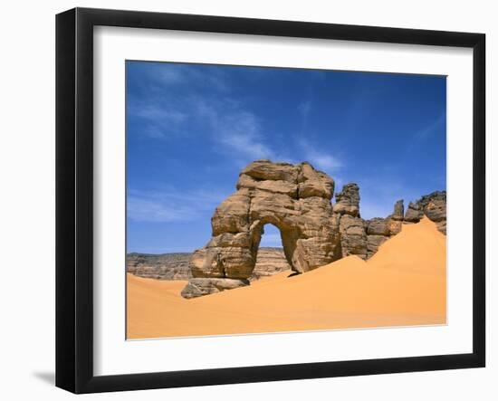 Afzgar Arch, Akakus, Sahara Desert, Fezzan, Libya, North Africa, Africa-Sergio Pitamitz-Framed Photographic Print