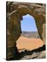 Afzgar Arch, Akakus, Sahara Desert, Fezzan, Libya, North Africa, Africa-Sergio Pitamitz-Stretched Canvas