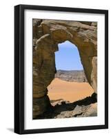 Afzgar Arch, Akakus, Sahara Desert, Fezzan, Libya, North Africa, Africa-Sergio Pitamitz-Framed Photographic Print