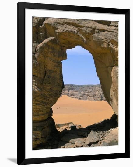 Afzgar Arch, Akakus, Sahara Desert, Fezzan, Libya, North Africa, Africa-Sergio Pitamitz-Framed Photographic Print