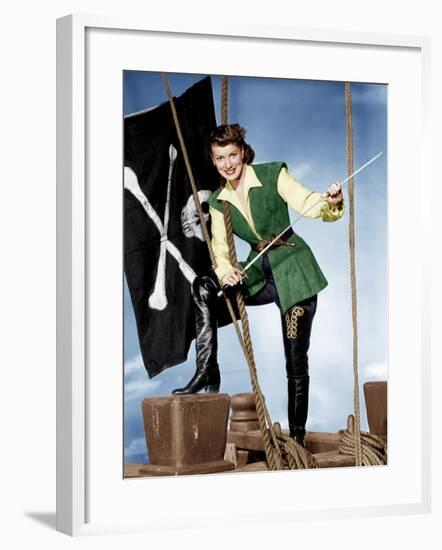 AGAINST ALL FLAGS, Maureen O'Hara, 1952-null-Framed Photo