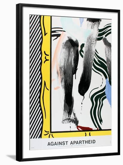 Against Apartheid-Roy Lichtenstein-Framed Collectable Print