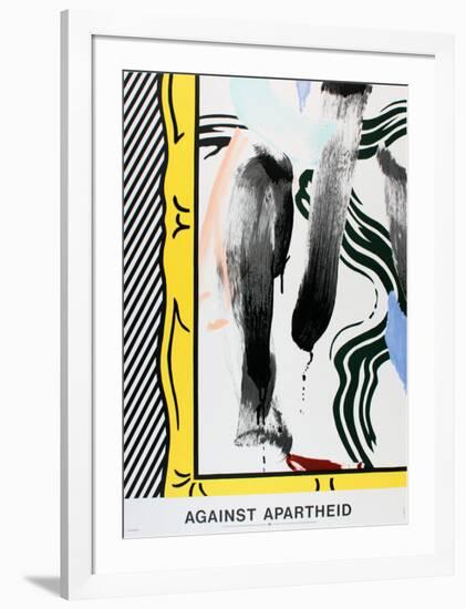 Against Apartheid-Roy Lichtenstein-Framed Collectable Print