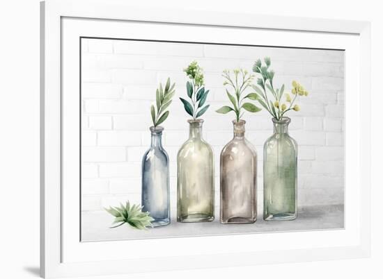 Against The Brick-Kimberly Allen-Framed Art Print