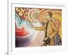 Against the Enamel of Background Rhythmic with Beats and Angels-Paul Signac-Framed Giclee Print