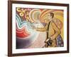 Against the Enamel of Background Rhythmic with Beats and Angels-Paul Signac-Framed Giclee Print