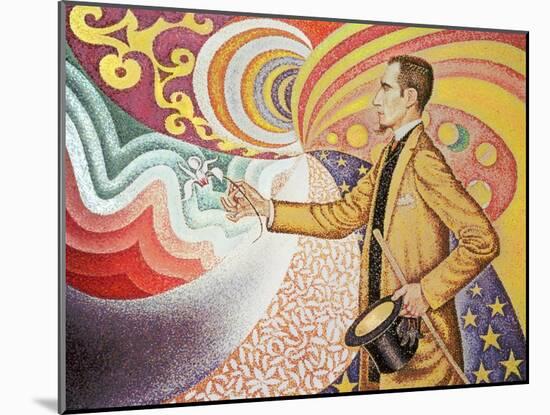 Against the Enamel of Background Rhythmic with Beats and Angels-Paul Signac-Mounted Giclee Print